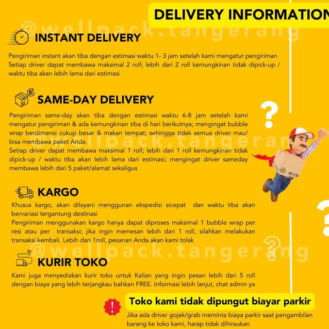 

BUBBLE WRAP ROLL 40CM X 50M - PREMIUM (BENING / HITAM) murah