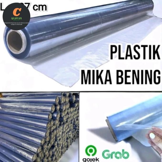 PLASTIK MIKA BENING 1 ROLL TEBAL murah