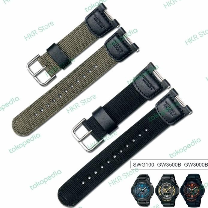 Tali strap jam Casio G-Shock SGW100 GW3500b gw3000b Gw 3500 3000 nato murah