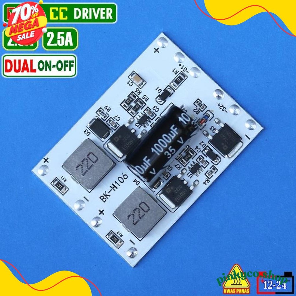 Dual On 2.5A Led Driver Mcp 7070 2X 3570 Sst Xml Biled Laser 12V 24V Terlengkap Dan Termurah