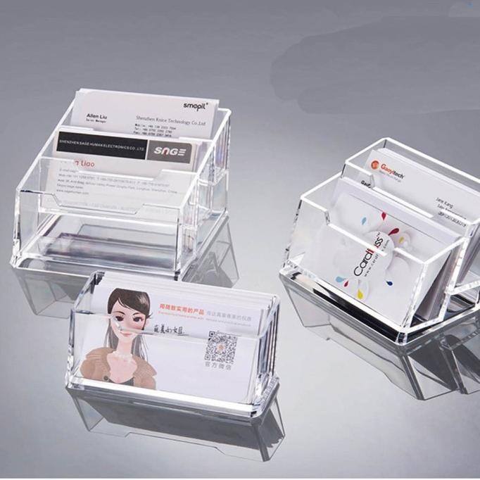 

redi Stand Kartu Nama Akrilik - Tempat Name Card Acrylic Holder Kotak