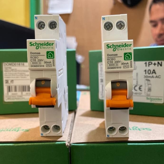 Rccb Rcbo Slim Domae Schneider 6A/10A/16A/20A New Stok