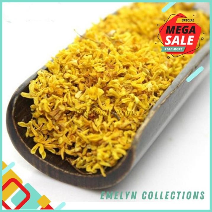 

TEH BUNGA OSMANTHUS PREMIUM GRADE DRIED OSMANTHUS FLOWER TEA 50GR PRODUK PILIHAN !!!!