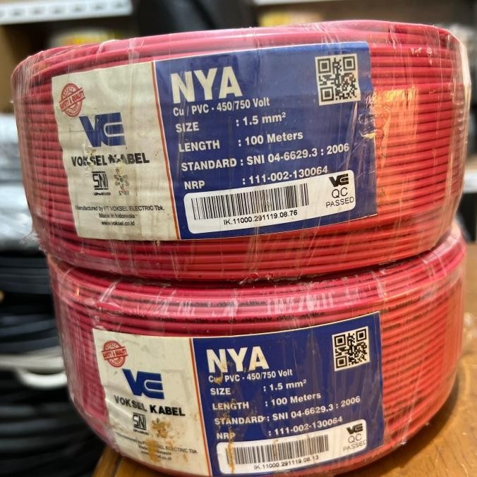 Kabel Nya 1,5Mm Voksel 100M New Stok