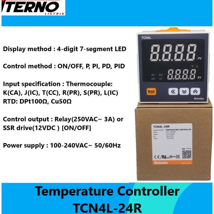 Tcn4L-24R Temperature Controller Autonics Tcn4L24R New Stok
