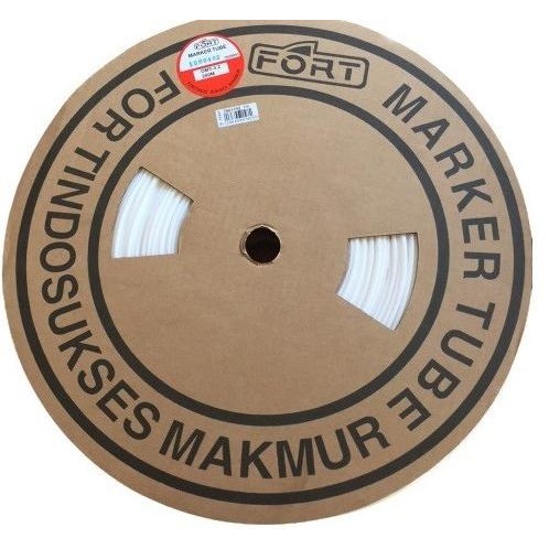 

Marker Tube Warna Putih Merk Fort 2.5 Mm 2.5Mm 2,5Mm 2,5 Mm 200M / Roll New Stok
