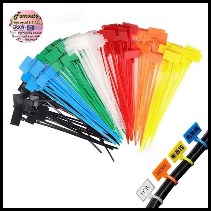 

Label Kabel Ties Cable Tie Marker 4X100 10Cm 1 Pack Isi 100 Pcs