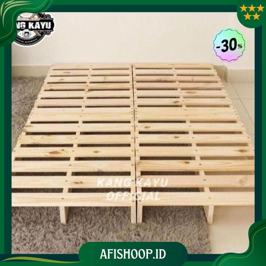 Dipan Kayu Palet Kayu Alas Kasur Minimalis 80X200Cm 160X200Cm Gratis Ongkir