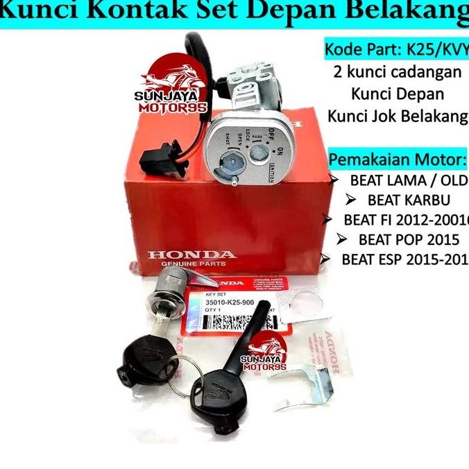 Kunci Kontak  Beat Fi Tahun 2008 Sampai 2016 - Beat Pop - Beat Karbu Set  + Kunci Jok Belakang Acces
