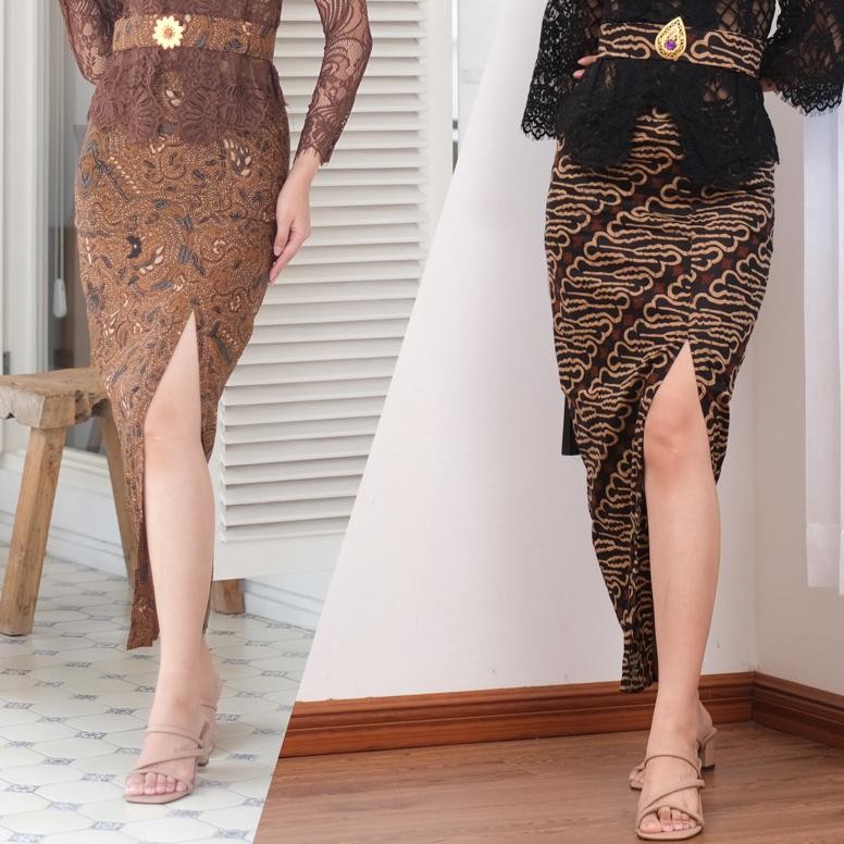 ''Terlaris" Rok Span Batik Belahan Samping | Rok Kerja Wisuda Kondangan