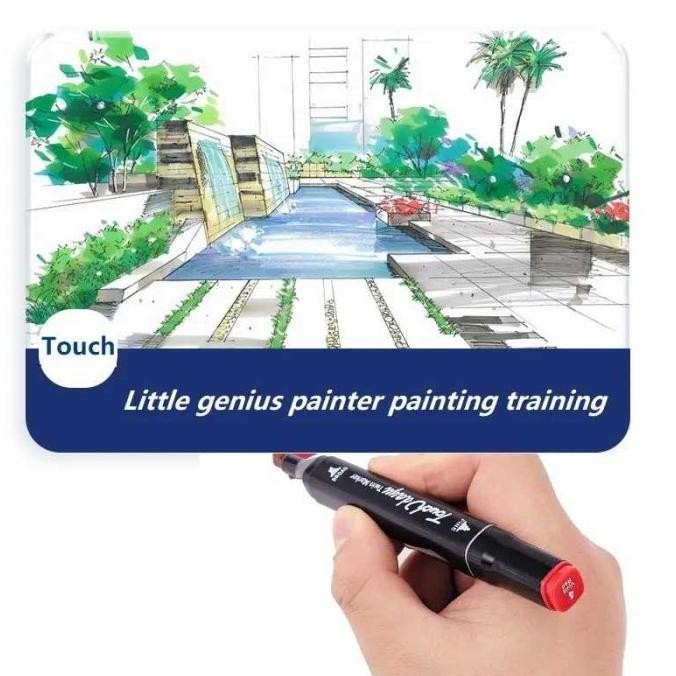 

TOUCH SPIDOL DUAL SIDE FINE ART BRUSH ART MARKER SET 120 WARNA -