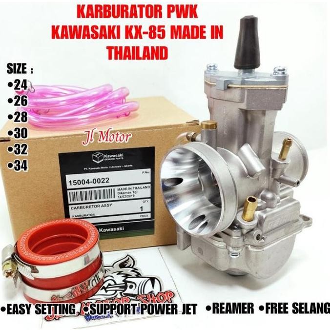 KARBURATOR KARBU PWK 24 26 28 30 32 34 KAWASAKI KX85 KX 85 UNIVERSAL THAILAND EASY SETTING ORIGINAL