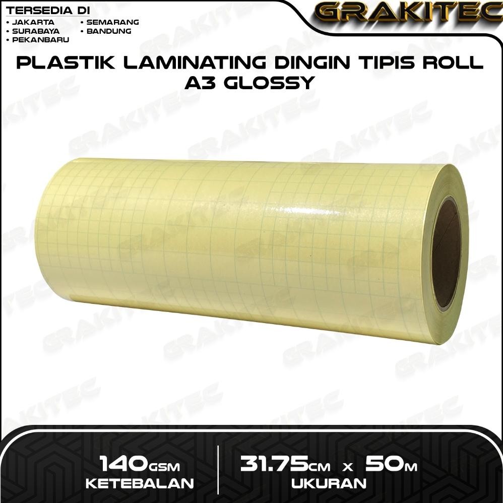 If56 Plastik Laminasi Dingin Roll A3 50 Meter Doff & Glossy
