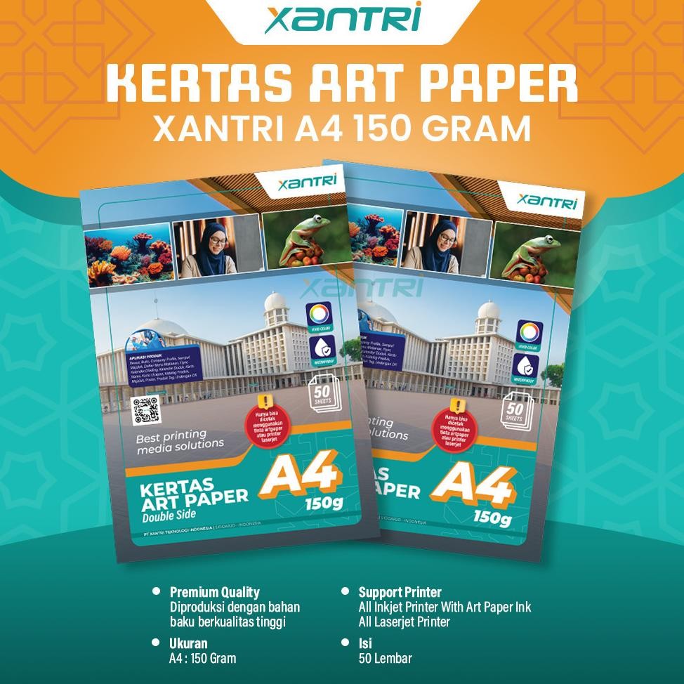 

Gd-324 Xantri - 50 Pcs Kertas Art Paper A4 120Gsm 120 Gsm Print Double Side Kertas Art Karton Cartoon Carton Undangan Kalender Cover Majalah