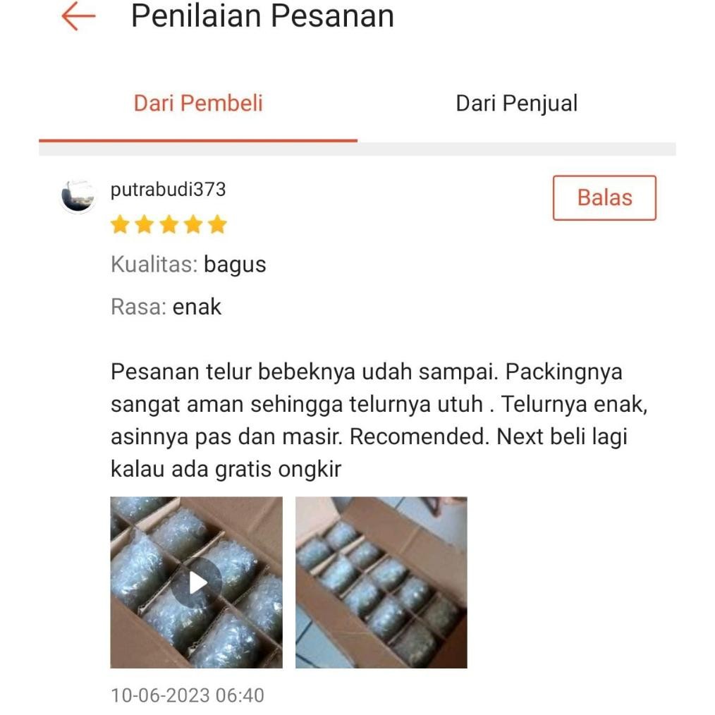 

Ad-56 Telur Asin Grade A Dan B Isi 20 Butir