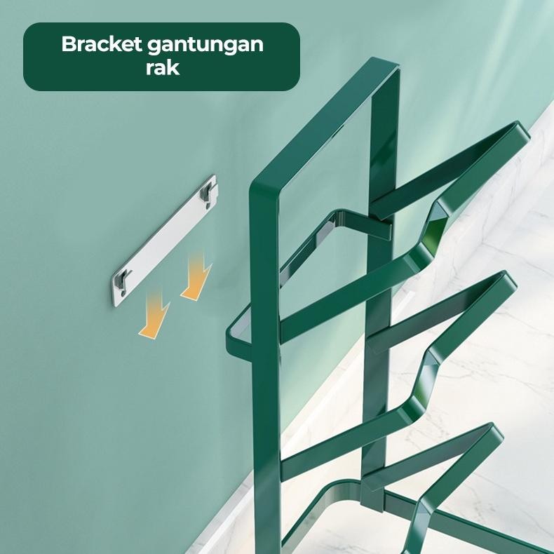 Rak Tutup Panci Gantung Rak Piring Dinding Tempat Peniris Serbaguna Rak Dapur Susun Rak Gantung Panc