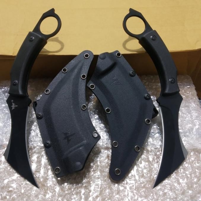 CARAMBIT PISAU KOPEL PINGGANG HOLSTER SURVIVAL TACTICAL TERBARU