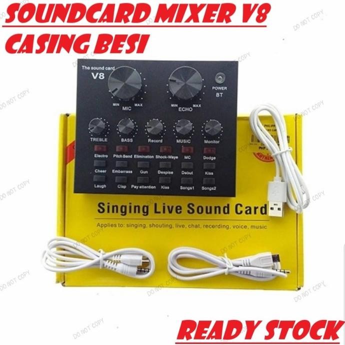 Sound card V8 Mixer SoundCard V8 MIXER Audio USB External Soundcard V8