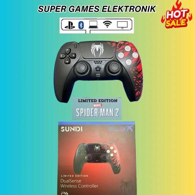 Diskon Stik Spiderman Stick PS-4 Model PS-5 Support PS-4 | PS-5 |PC |HP - Play X Wireles Controler
