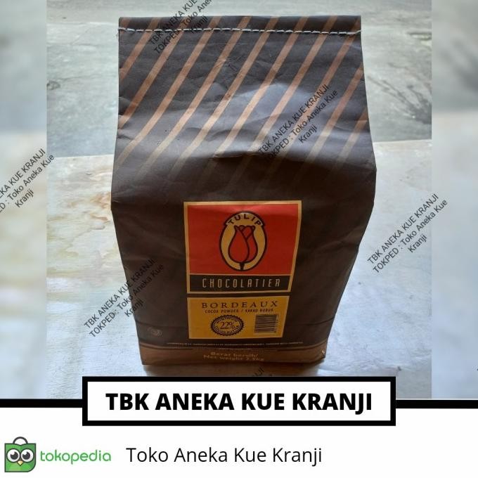 

BARU COKLAT BUBUK TULIP BORDEAUX 22% ISI 250 GRAM/COCOA POWDER/KAKAO BUBUK