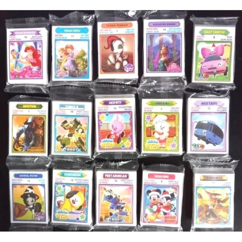 

Rt-4 Gambar Kwartet Jumbo 1Renceng 10Lembar Isi 320 Pcs Kartu