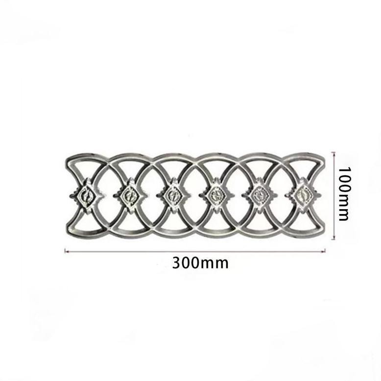 Bisa Cod 100X300Mm Ornamen Besi Pagar Hiasan Pagar Rumah Stainless Aksesoris Pagar Besi Bunga Bulat 