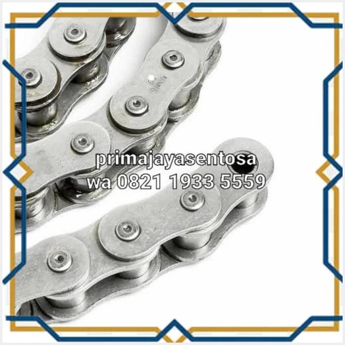 [pri] roller chain british single 08b x 1 stainless sus 304 rantai 08b ss