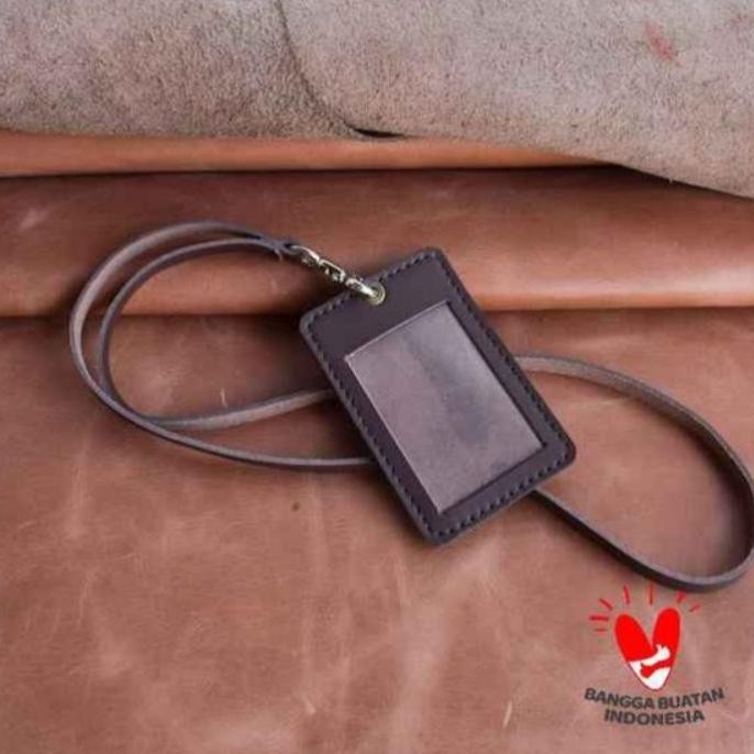 

ready name tag id card holder kulit Asli name tag kulit Asli murah