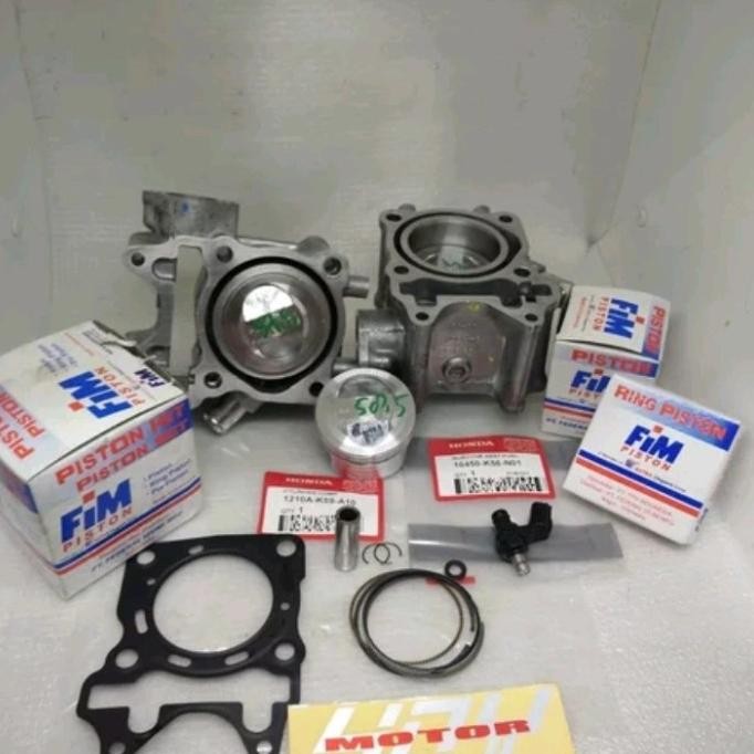 paket blok seher cylinder plus injektor racing bore-up Vario 125-150