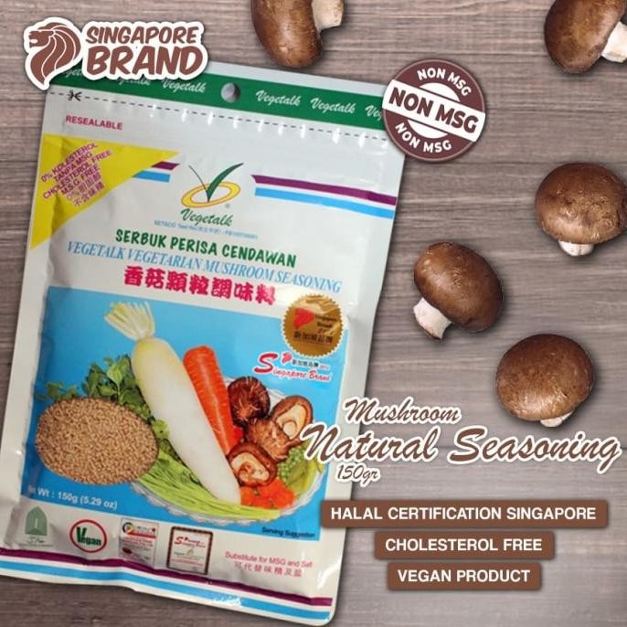 

Terbaru Vegetalk Vegetarian Mushroom Seasoning 150 G / Bubuk Perisa Cendawan