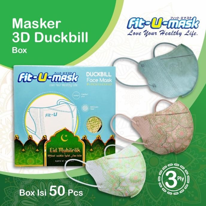 FIT-U MASK DUCKBILL LEBARAN EDITION BOX TERMURAH