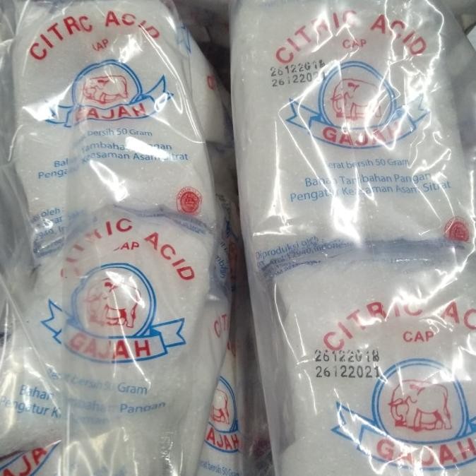 

Terbaru Citric Acid Cap Gajah 20Pcs X 50Gr