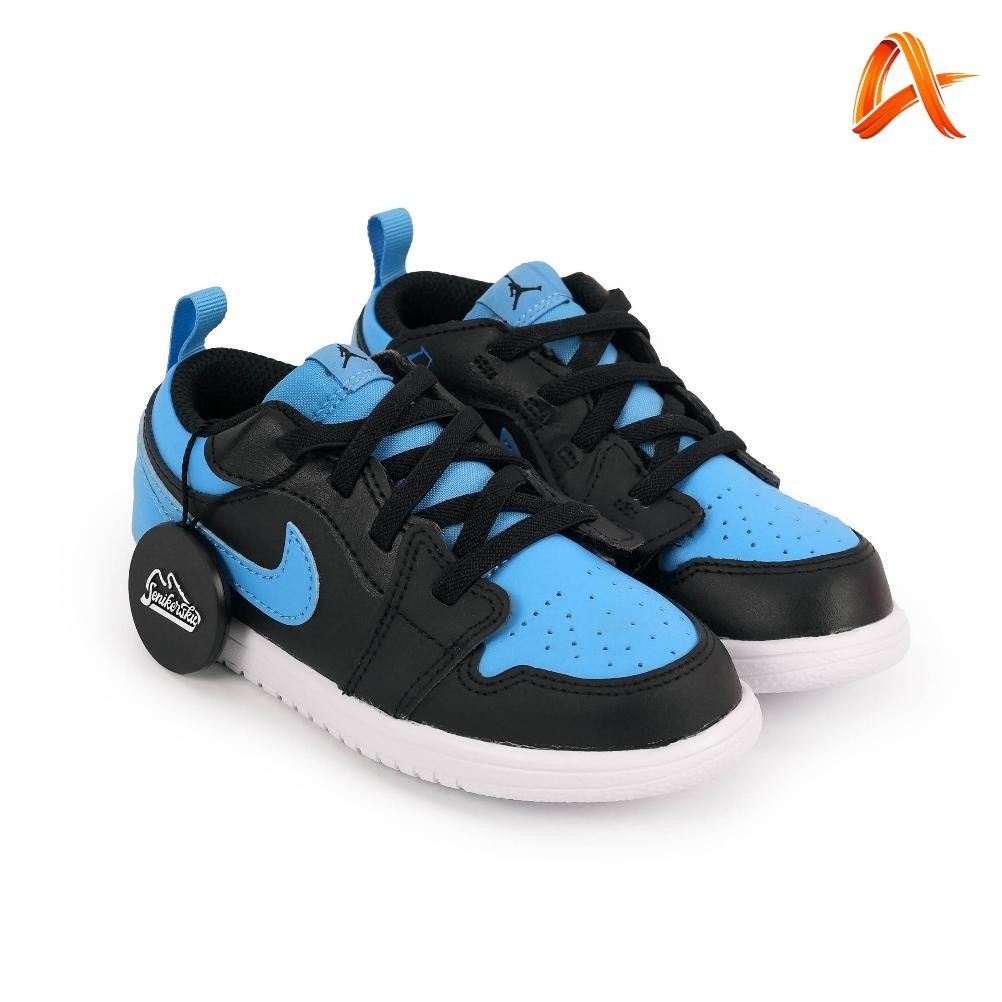 Baru " Baby & Kids " Air Jordan 1 Low Black University Blue Td / Ps Original