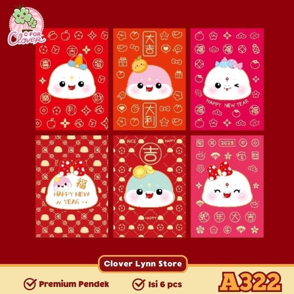 

d-54 ANGPAO PREMIUM PENDEK IMLEK TAHUN ULAR 2025 ISI 6 PCS amplop hongpao snake year Viral