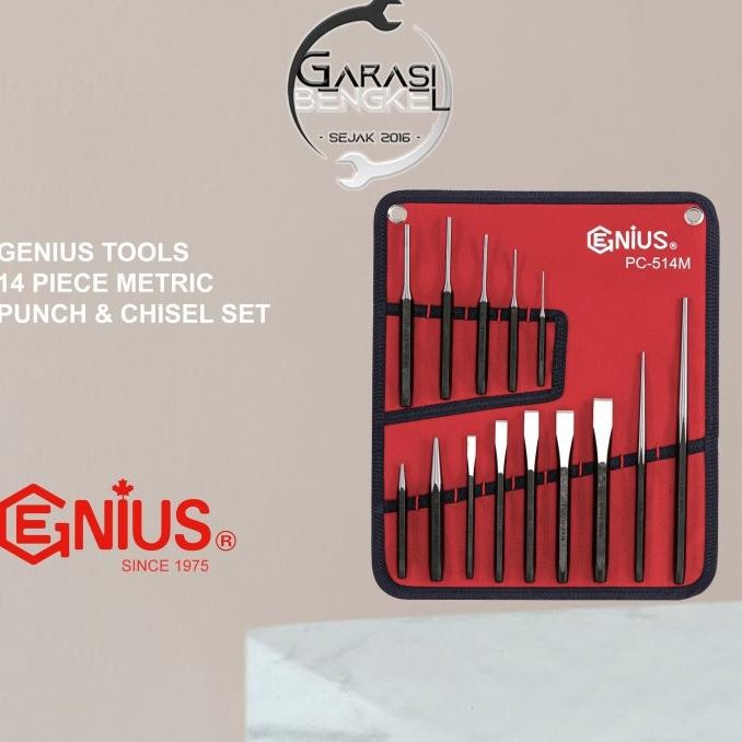 

Genius Tools 14 Pcs Metric Punch & Chisel Set Co