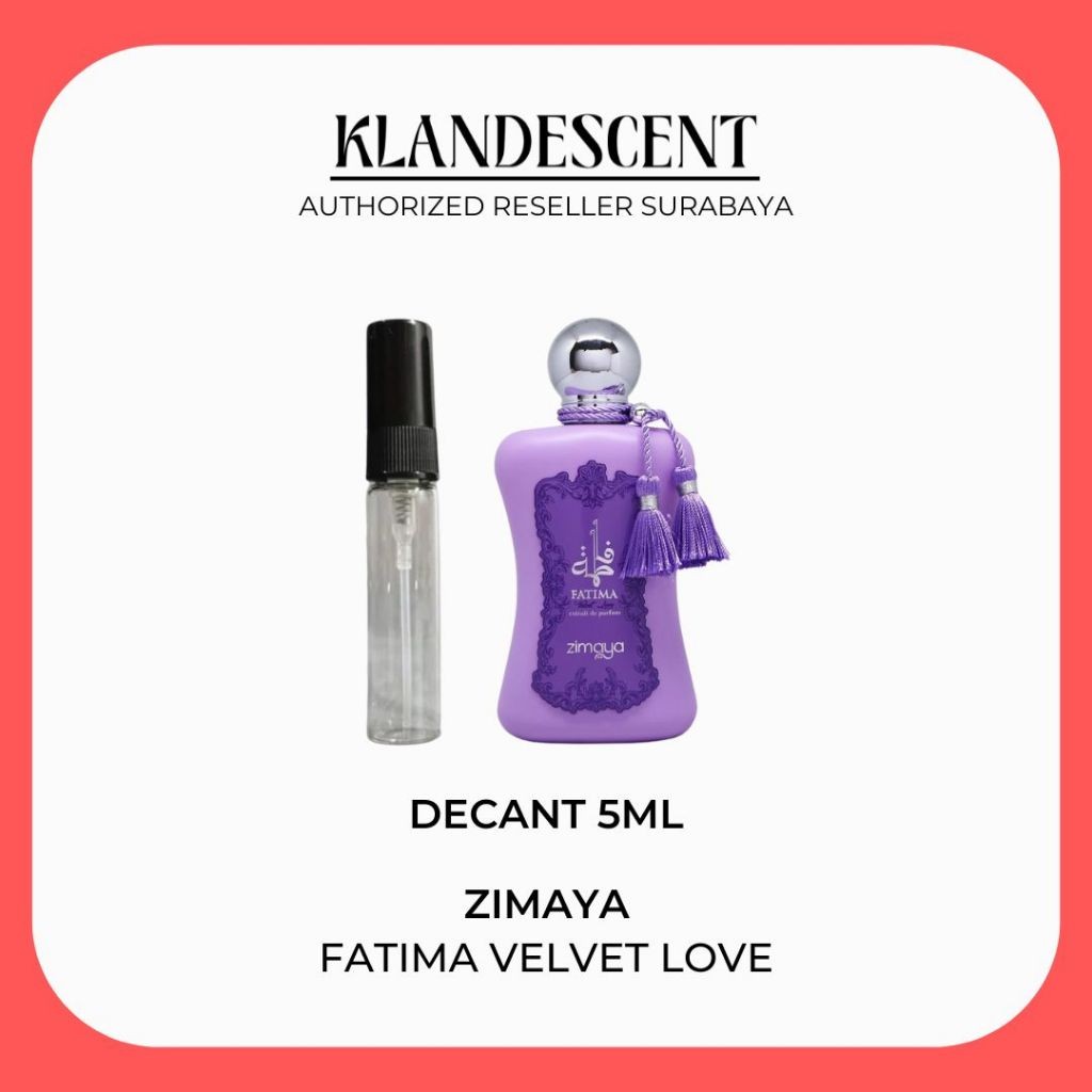 Decant 5ml Zimaya Fatima Velvet Love