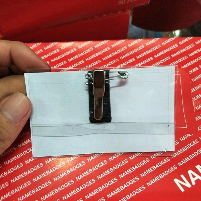 

ready Name Badges / Name Tag Peniti ( isi 50 pcs ) murah
