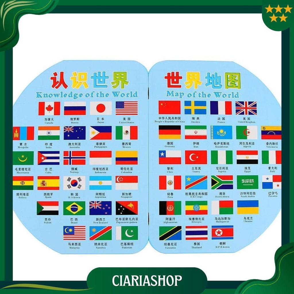

Map Of The World / Knowledge Of The World / Peta Dunia / Peta Bendera Kayu Gratis Ongkir