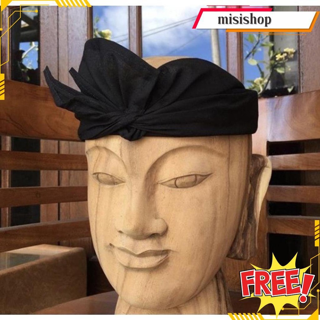 Udeng Bali Hitam Polos Termurah Banget