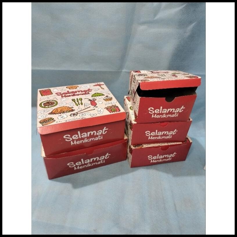 

Ready Isi 50 Pcs Dus Box Nasi Catering 20X20 Motif Kekinian Tebal 310 Gsm / Dus Nasi Kotak Tutup Sambung Gs 20X20 {Terlaris|Best Seller}