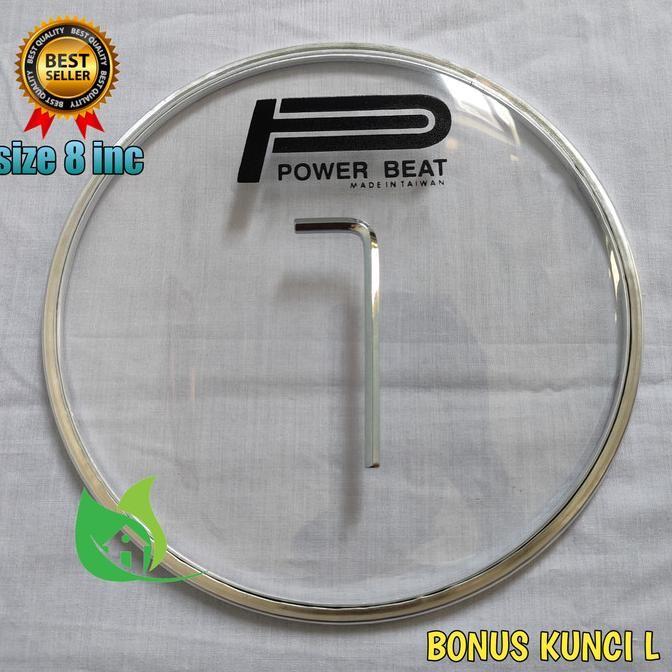 MIKA DARBUKA POWER BEAT 8INC BENING TRANSPARAN BONUS KUNCI L