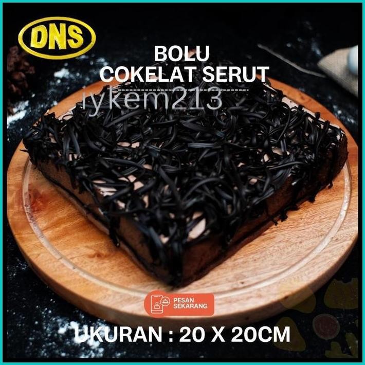 

BOLU COKLAT SERUT 20X20CM / BOLU COKELAT PREMIUM / BOLU LEMBUT DAN ENAK