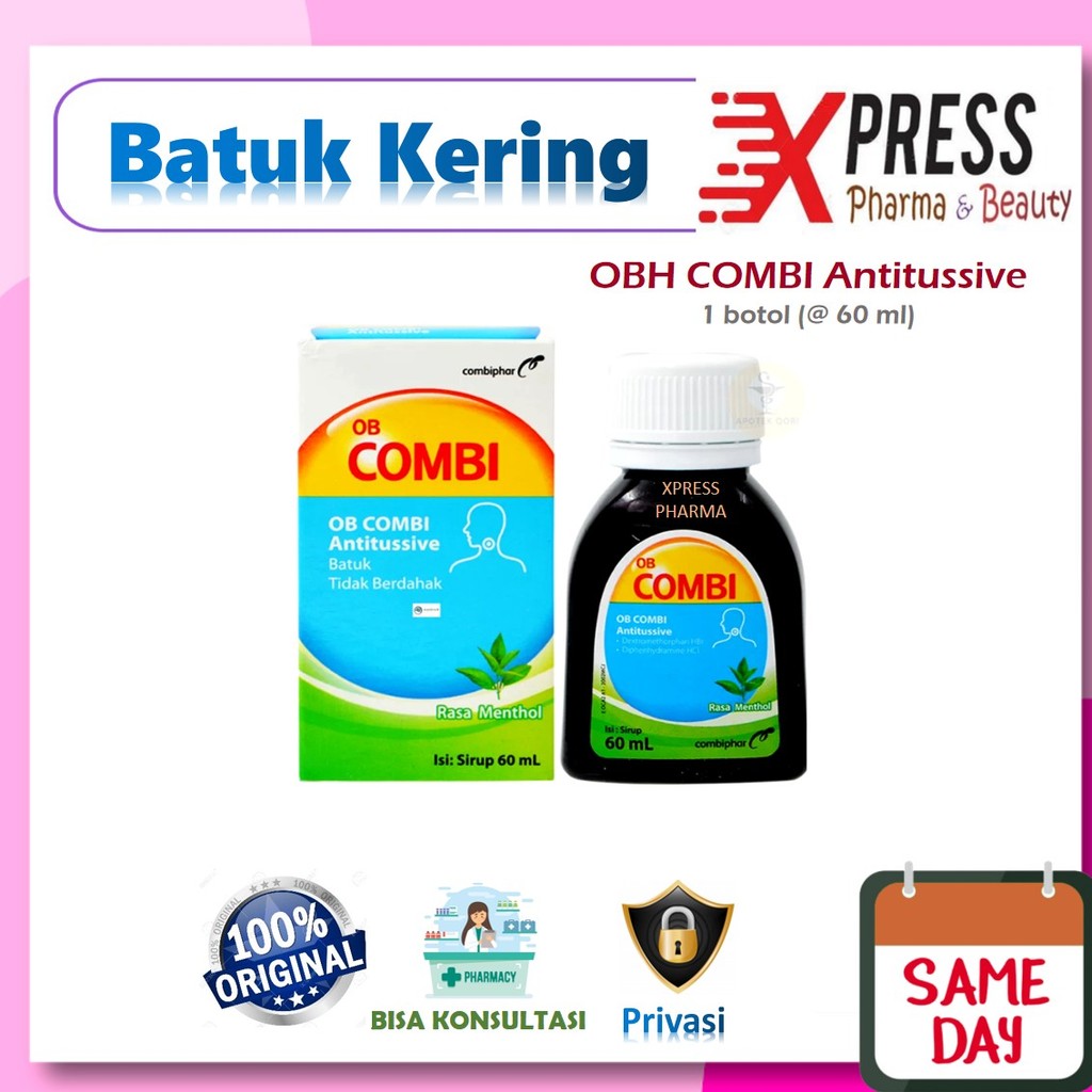 XPRESS  OBH COMBI ANTITUSSIF BIRU 60 ml batuk kering antitusif atitusif antitusive antitusiv attitus