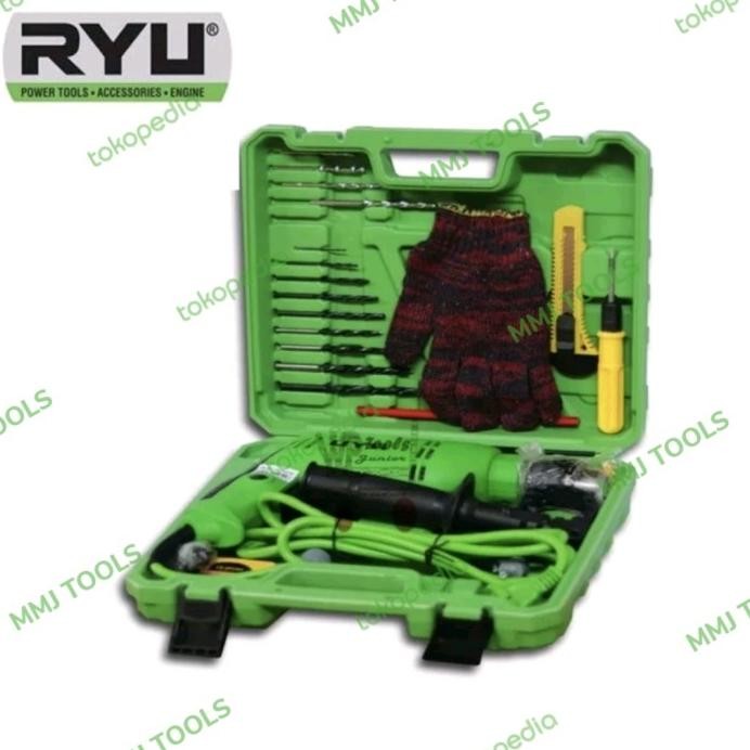 Mesin Bor RYU 13mm Set 27 pcs RID 13-1REB - Mesin Bor Box RYU 13mm murah