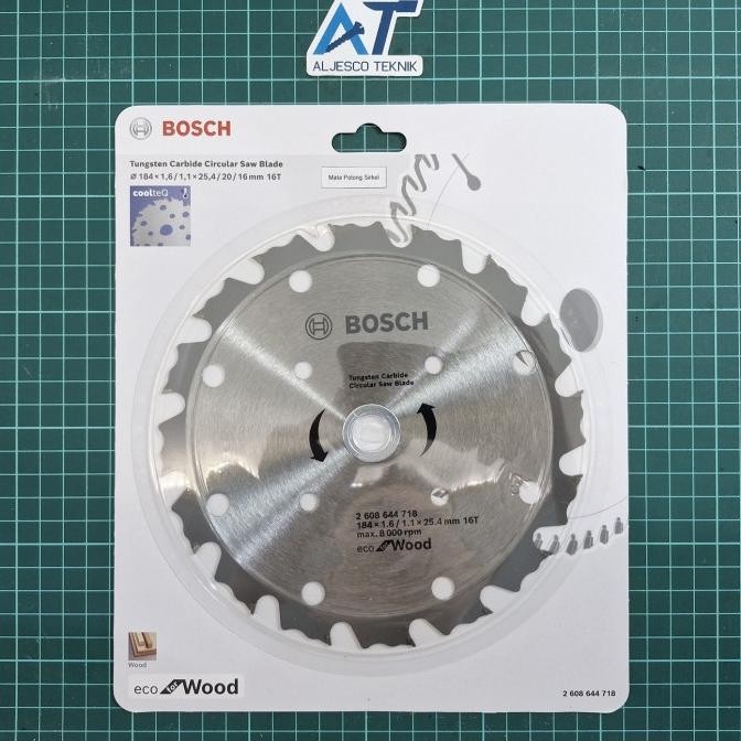 BOSCH MATA GERGAJI KAYU 7 INCH 16T TIPIS TANDUK ECO CIRCULAR SAW BLADE murah