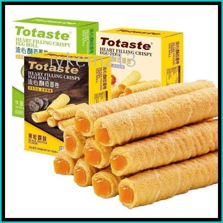 

GOLDEN FUJI WAFER ROLL 102G SALTED EGG YOLK,BLACK TRUFFLE FLAVOR CRISPY ROLL