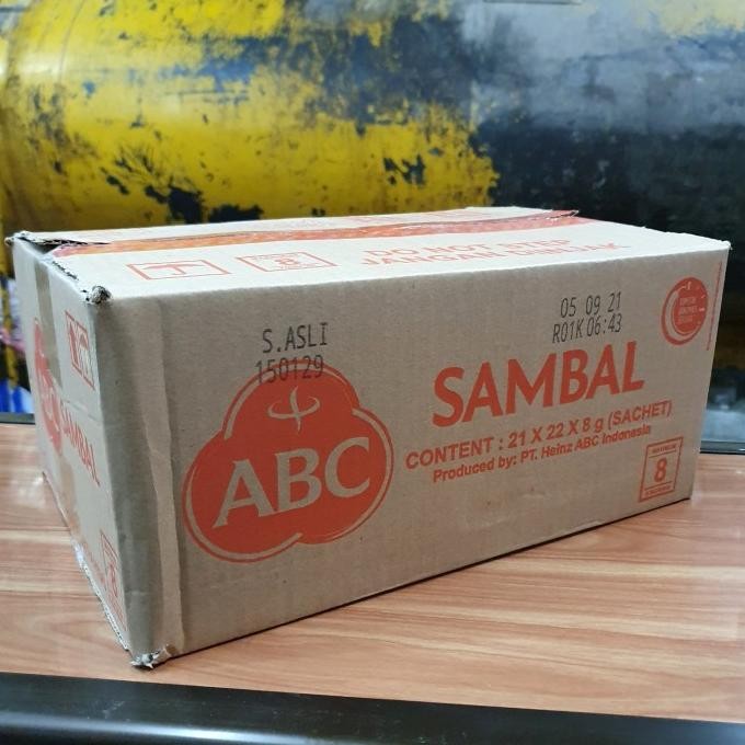 

Sale Saus Sambal Abc Asli Sachet - 1 Dus/Karton Isi 21 Pak X 22 Sachet @8Gr