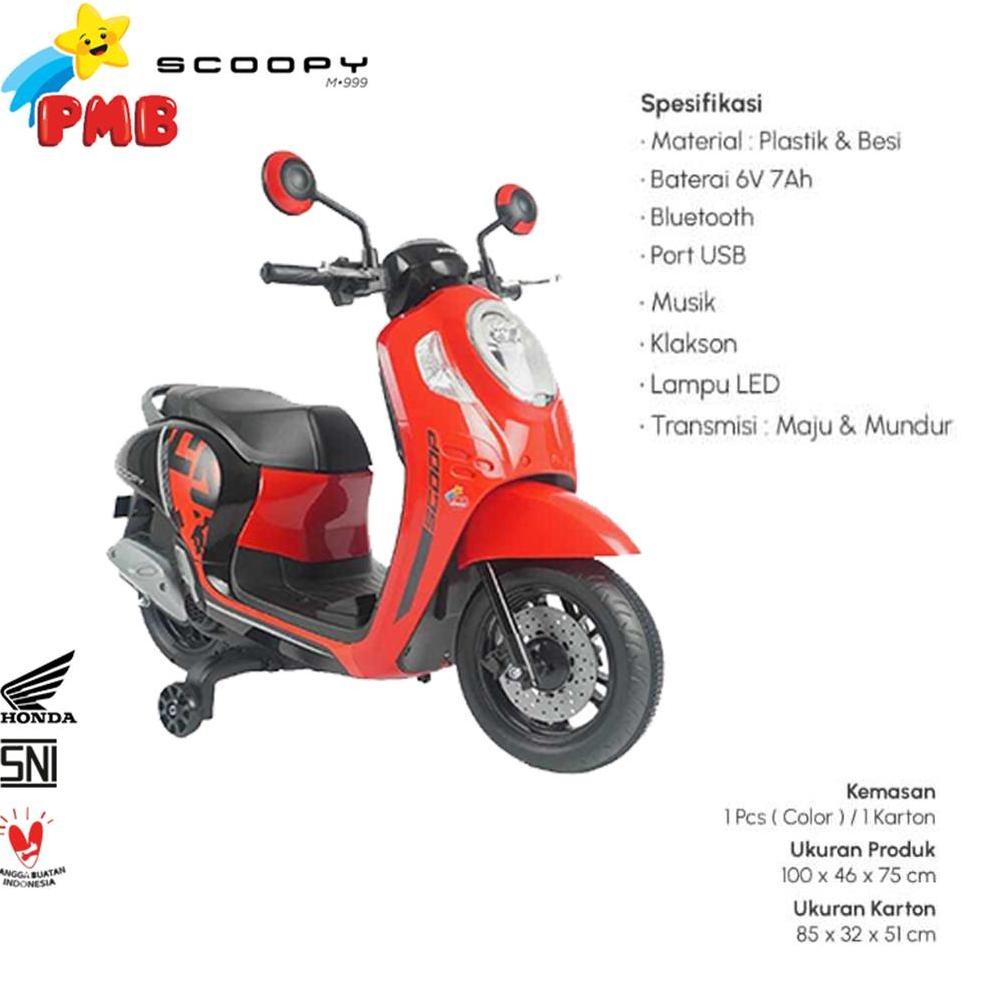 aq-54 Oz67 PMB Motor Aki Scoopy HONDA/ Mainan Motor Aki Anak SCOOPY 999 Original Berkualitas