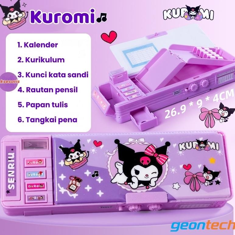 

KOTAK PENSIL/BAHAN TAHAN AIR KUROMI TEMPAT PENSIL PASSWORD /MULTIFUNGSI LAPIS GANDA BERKAPASITAS BESAR LUCU- TERMASUK RAUTAN PENSIL KOTAK ALAT TULIS