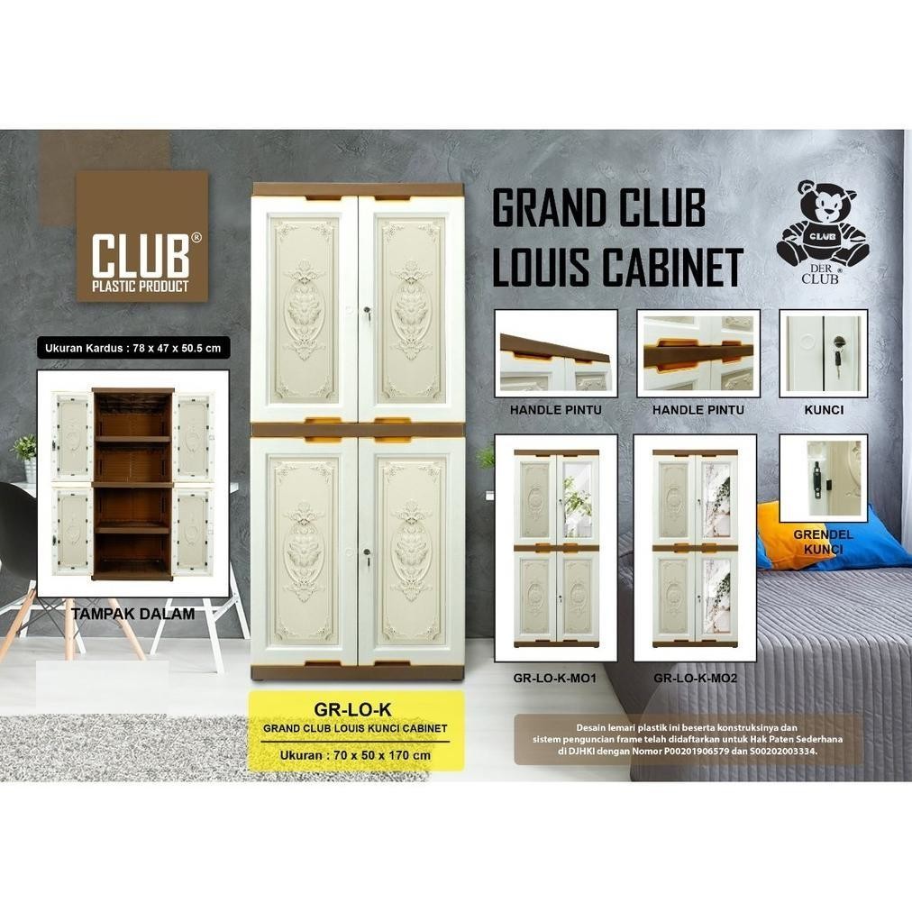 Lemari Plastik CLub Grand Lois Kunci Kaca